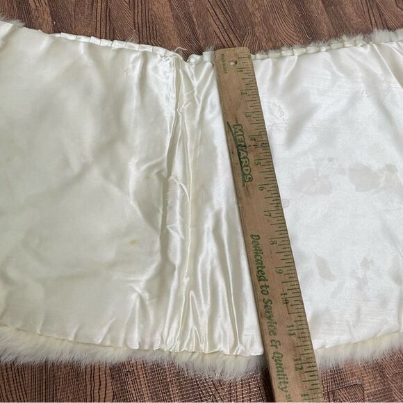 Vintage 60s Fox Fur Stole Bridal Wedding Shawl Stole Wrap Plush Real MCM Cape OS - Picture 6 of 8